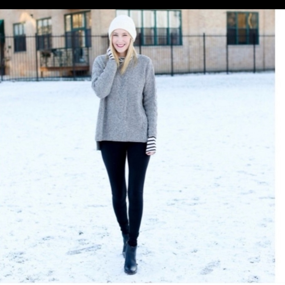J.Crew striped turtleneck top